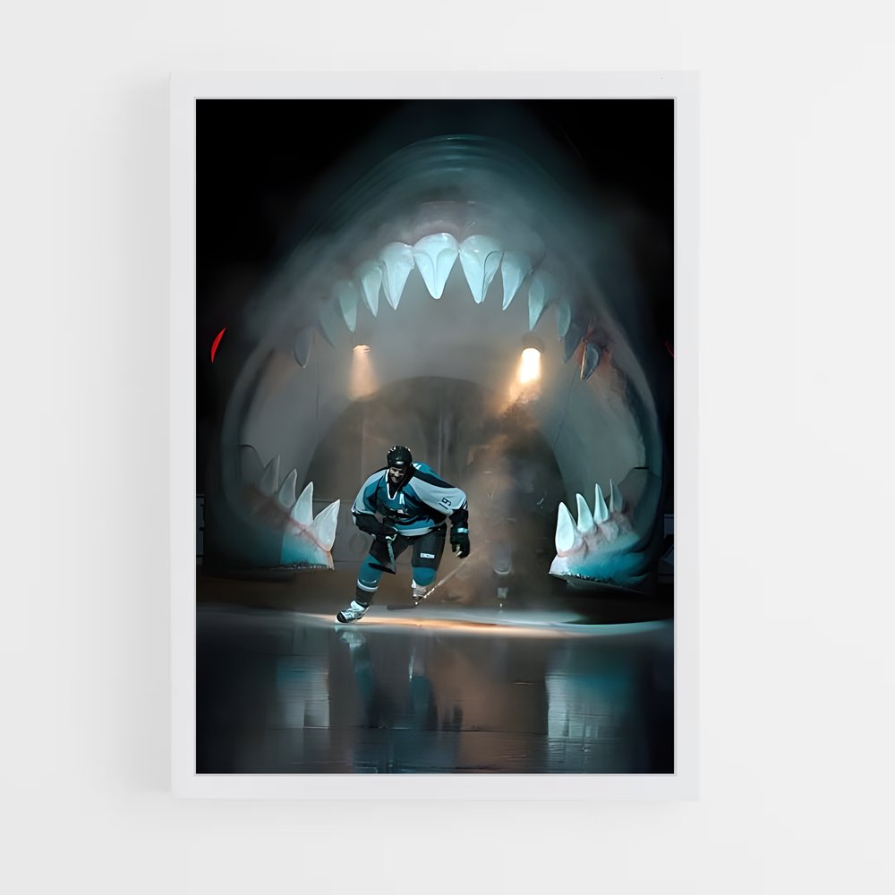Poster Shark Encounter – affiche Hockey sur glace (vue 3)